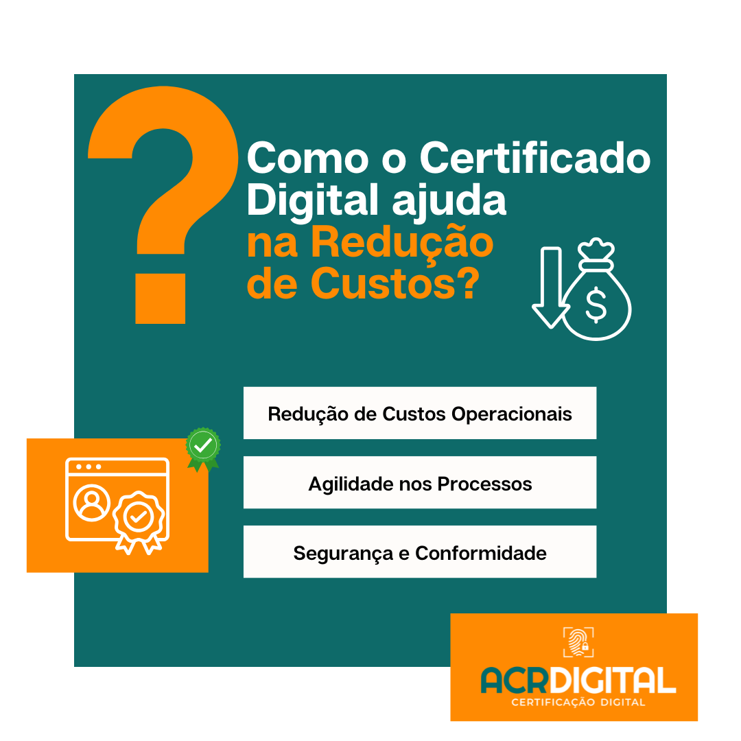 Como o Certificado Digital ajuda na Redução de Custos